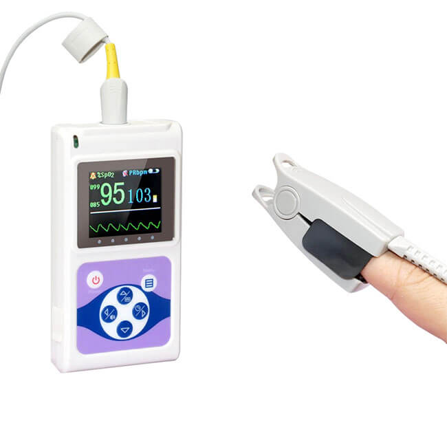 Tragbares Fingerspitzen-Impulsoximeter mit LED-Anzeigen