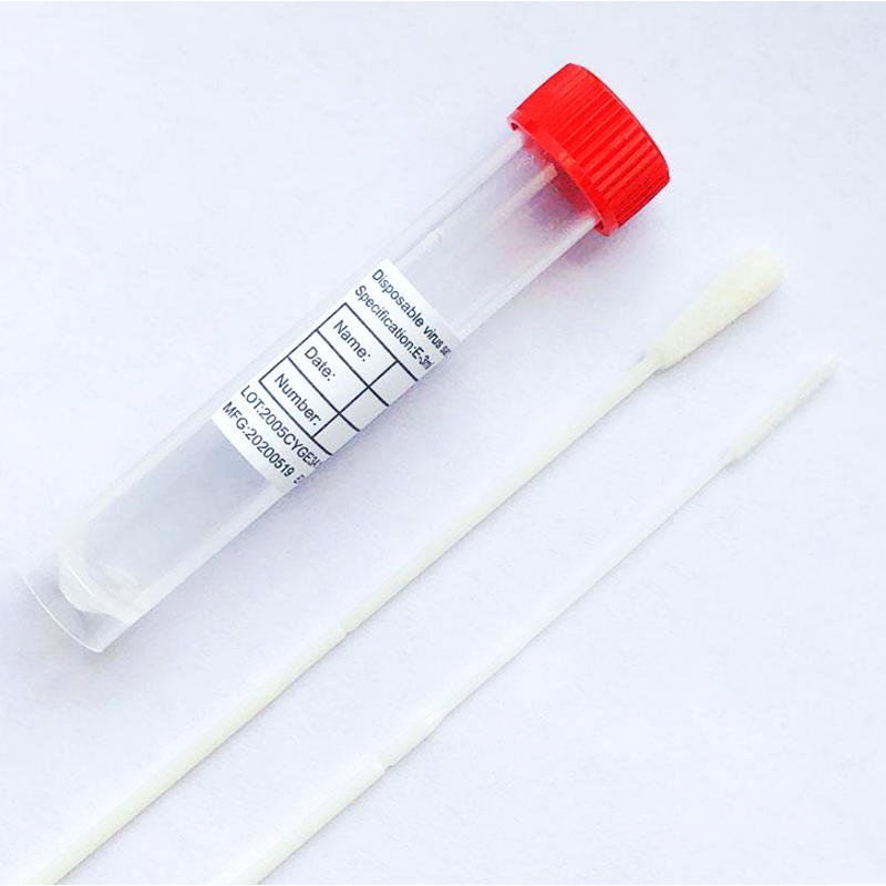 Individual Packing Nylon Flocking Nasopharyngeal Tupfer strömter oraler Swab-Nasen-Tupfer